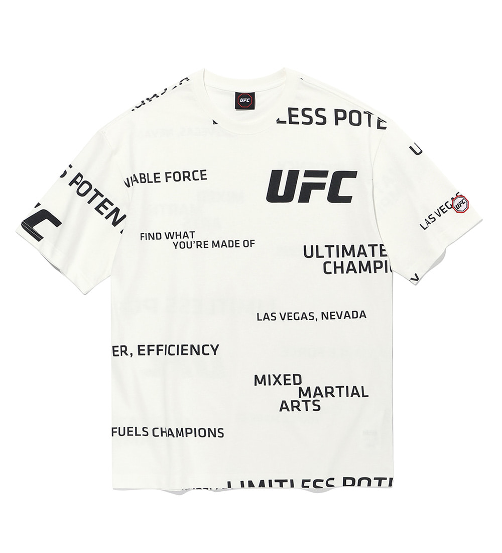 UFC 레터링 티셔츠 화이트 U2SST1328WH